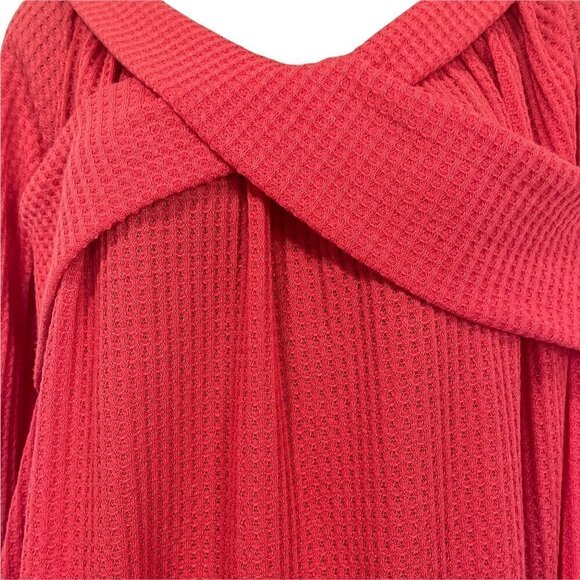 Dressfo Sweater Cold Off Shoulder Flowy Blouse Tunic Knit Straps Size L - Picture 4 of 7